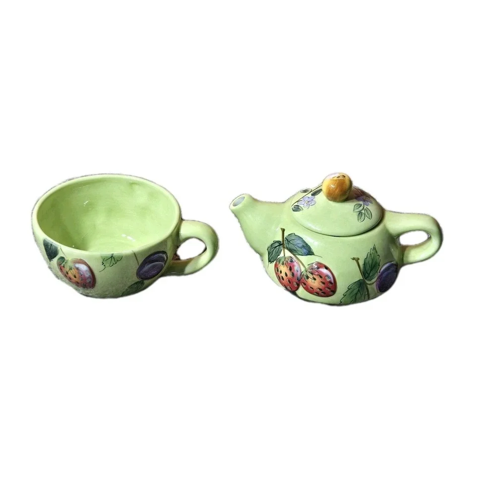 Gibson Teapot Teacup Home Fruit N Berries Tea For‎ One Claire Murray Pantryware